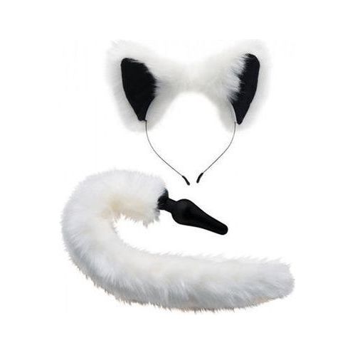 White Fox Buttplug & Haarband Set